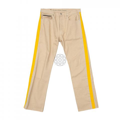 Yellow clearance stripe jeans